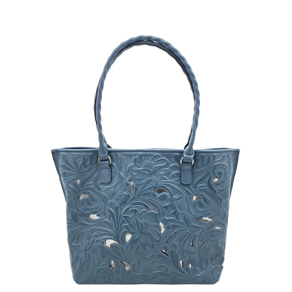 Blue Patricia Nash Adeline Leather Tote